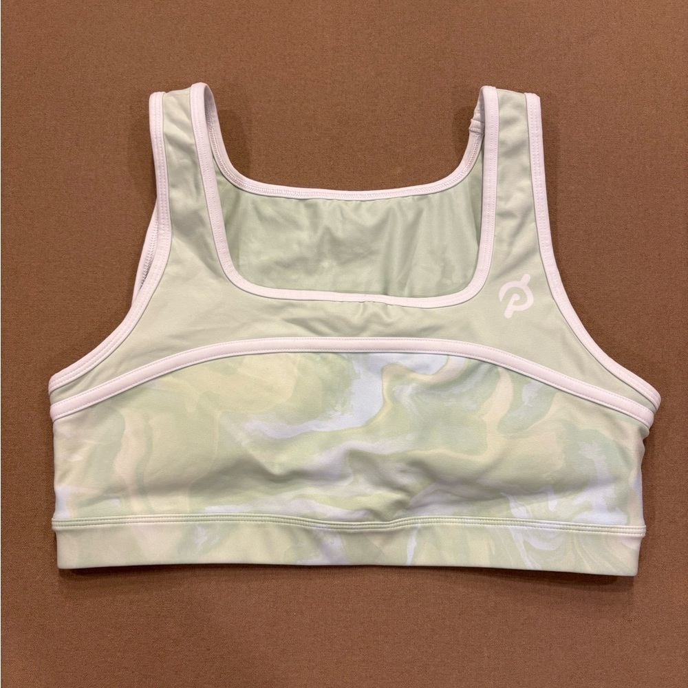 Peloton Here Now Glaz Swirl Square Neck Sports Bra Size Large